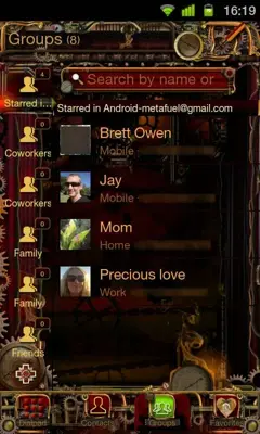 GO Contacts Steampunk Theme android App screenshot 1